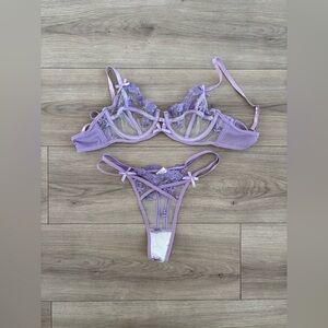 Lavender Lace Lingerie Set
